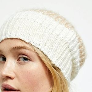 Free people cozy in stripes beanie toque hat